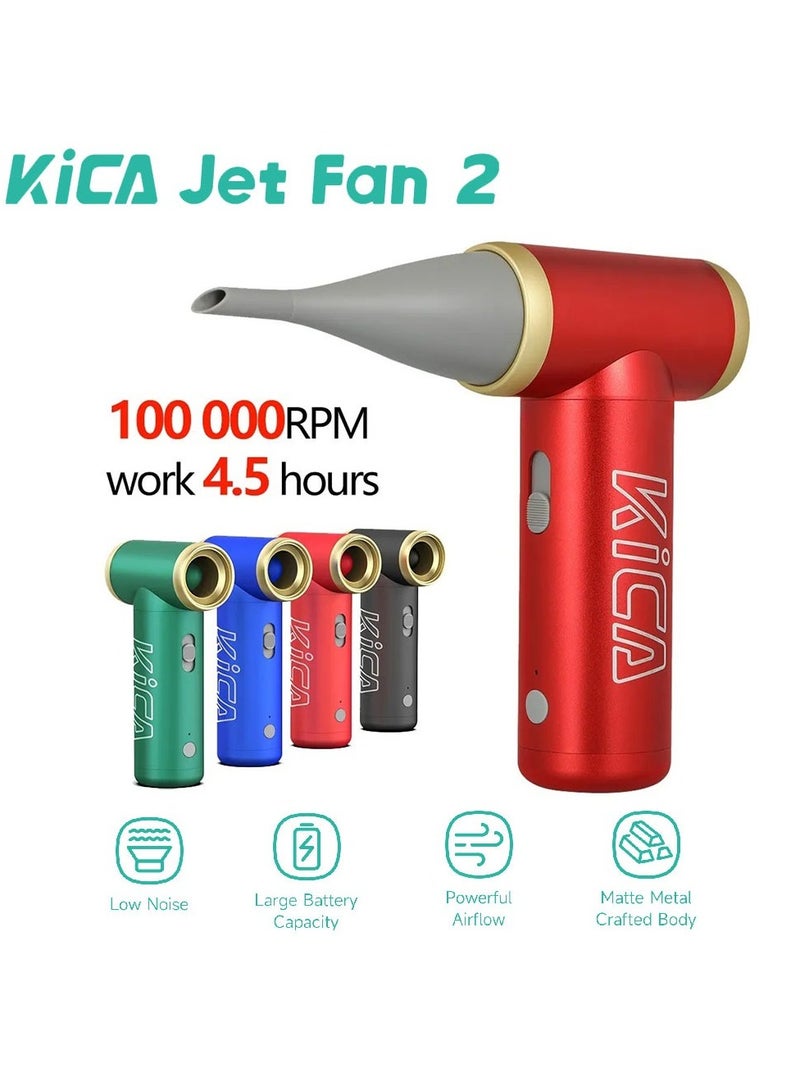 KiCA JetFan Electric Compressed Air Duster Mini Air Blower for Outdoors Picnic Camping Hair Drying PC Vacuum Cleaner - Image 2