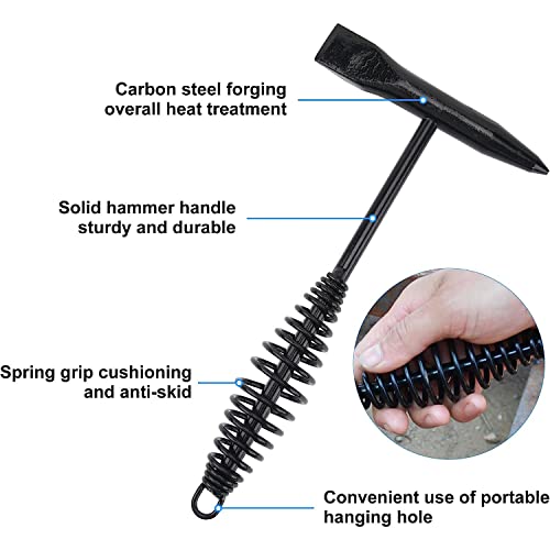 heyous Welding Chipping Hammer with Coil Spring Handle for Cleaning Removing Slag and Welding Residue - Image 4