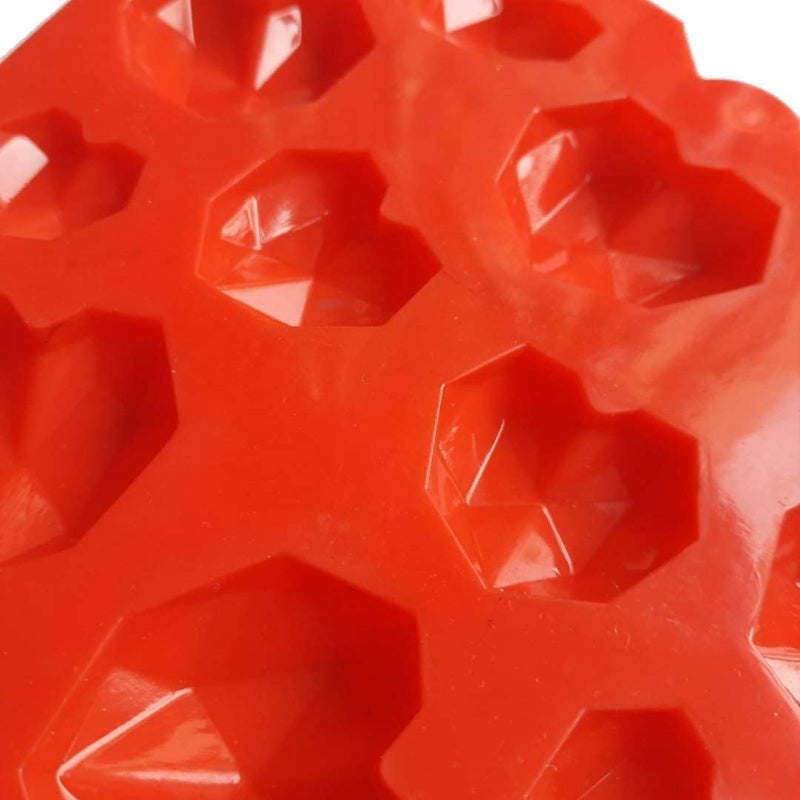 MoldBerry Silicone Chocolate Mould 11 Cavity 3D Small Heart Shape Pinata Mould Candy Mold Baking Tools for Cake Chocolate Ice JellO Pack of 1 Multi Color - Image 2