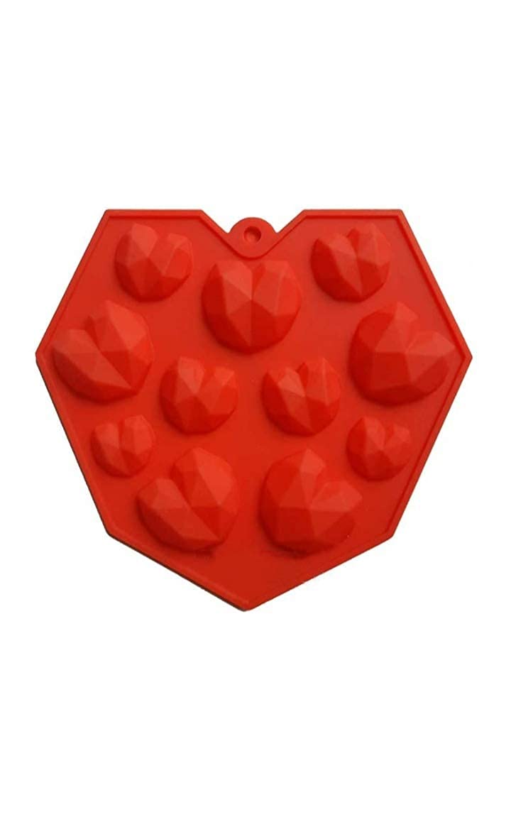 MoldBerry Silicone Chocolate Mould 11 Cavity 3D Small Heart Shape Pinata Mould Candy Mold Baking Tools for Cake Chocolate Ice JellO Pack of 1 Multi Color - Image 1