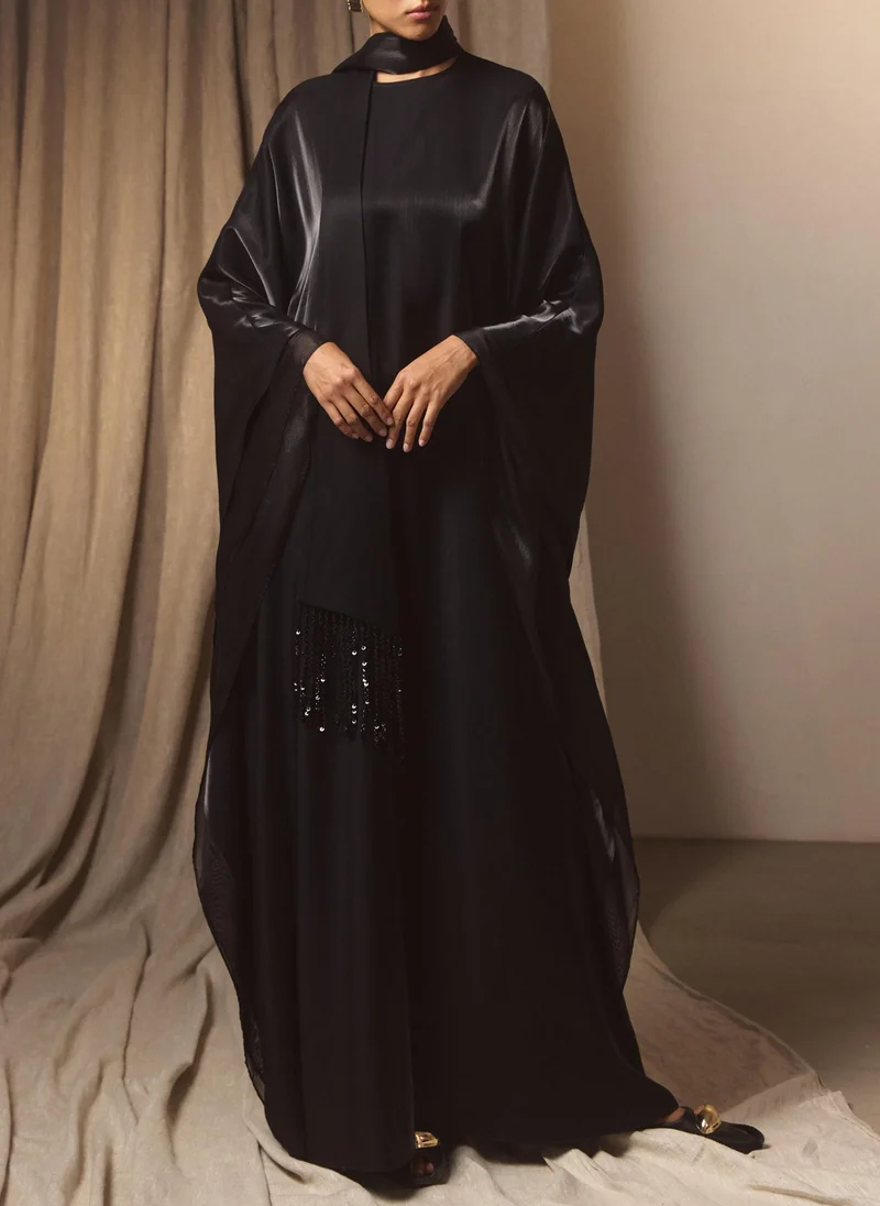 Lichi Viscose maxi dress with matching wide scarf