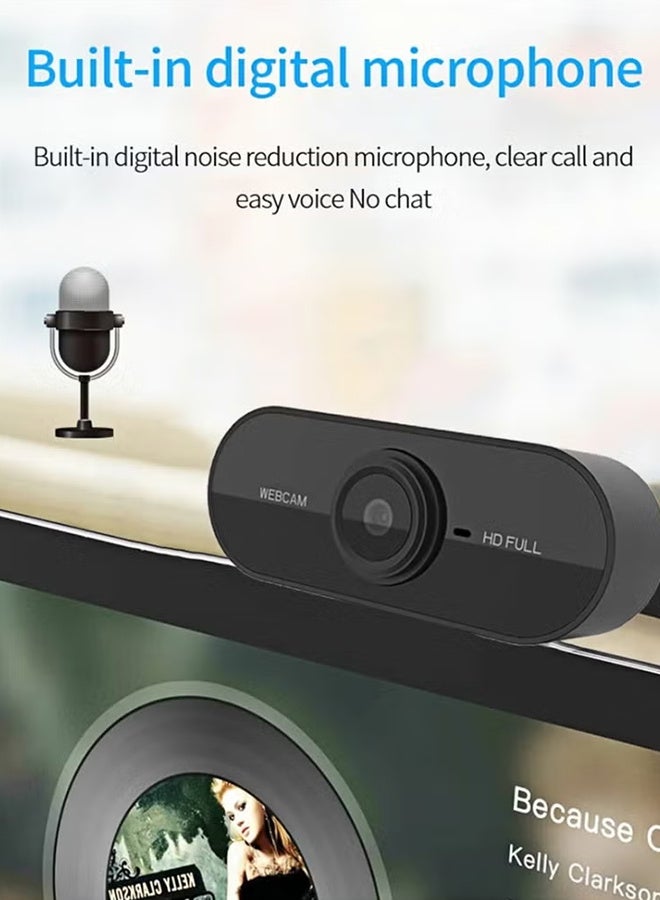 REMAX 1080P HD Webcam, USB Interface, With Tripod and Microphone, Suitable For Office Scenarios and Social Media Live Streaming - Image 3