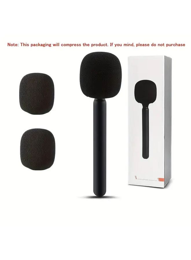 Universal Wireless Lavalier Microphone Handheld Stand With 2 Sponge Cover For Photography Interviews Recording - Image 1
