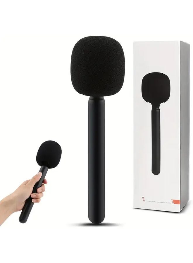 Universal Wireless Lavalier Microphone Handheld Stand With 2 Sponge Cover For Photography Interviews Recording - Image 2