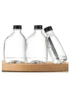 FUFU 12pcs 100ml empty juice bottle glass milk beverage bottle  bottle  bottle party drink shop coffee shop black lid  - Image 5