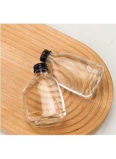 FUFU 12pcs 100ml empty juice bottle glass milk beverage bottle  bottle  bottle party drink shop coffee shop black lid  - Image 3