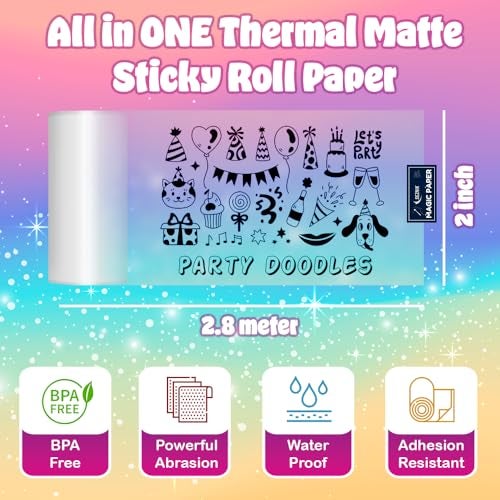 Seznik Magic Paper Translucent Self-Adhesive Thermal Paper Rolls | Continuous 57mm Width, 2-inch | Compatible with Most Mini Printers (Pack of 3 Rolls) - Image 2