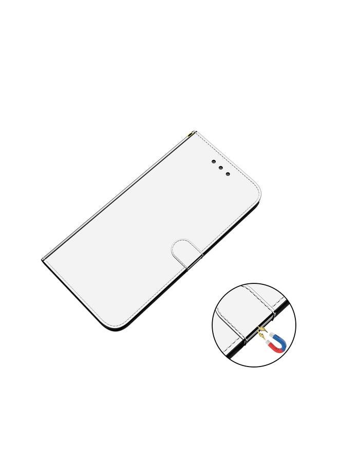 اس-توب جراب هاتف Honor X8 من الجلد الصناعي بسطح مرآة مقلد مع قلاب أفقي - Image 4