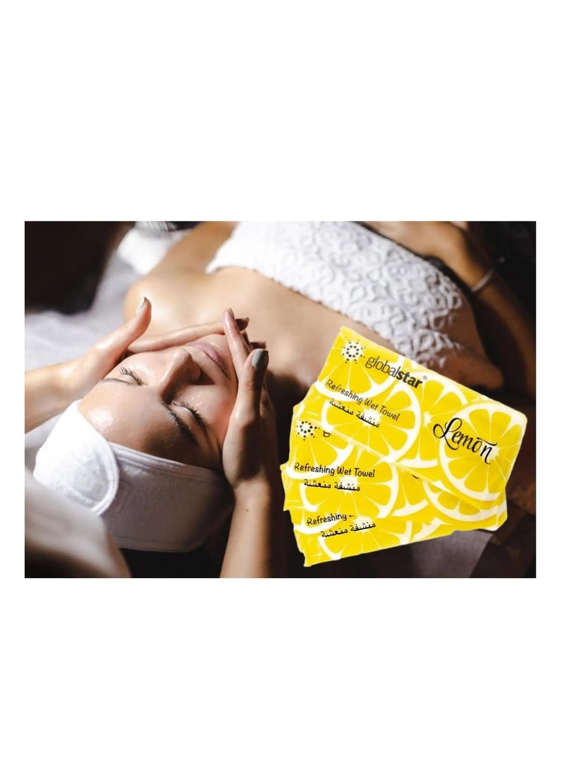 Globalstar Refreshing Wet Towels Lemon Scent – Premium Perfumed Cotton Towels for Hygiene and Freshness, Ideal for Daily Use - Image 4