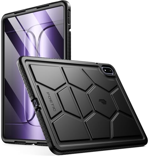 Poetic TurtleSkin Case for OnePlus Pad 3 13.2 inch (2025), Heavy Duty Shockproof Rugged Kids Friendly Drop Protection Silicone Cover Case, Black - Image 1