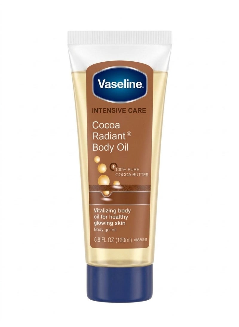 Vaseline Intensive Care Cocoa Radiant Body Gel Oil 120Ml plus 3Pcs Vaseline Blue Seal With Vitamin E Petroleum Jelly 50Ml - Image 2