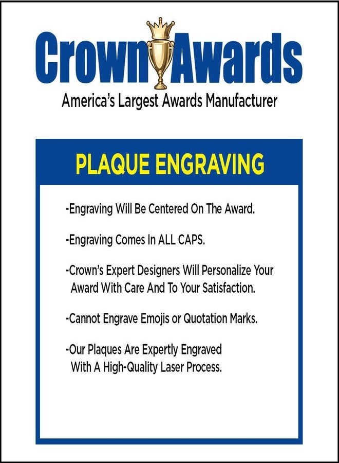Crown Awards Swimming Plaques, Custom Engraved Male Swimming Trophy Plaque Award, Great Customizable Swim Team Gift Prime - Image 4