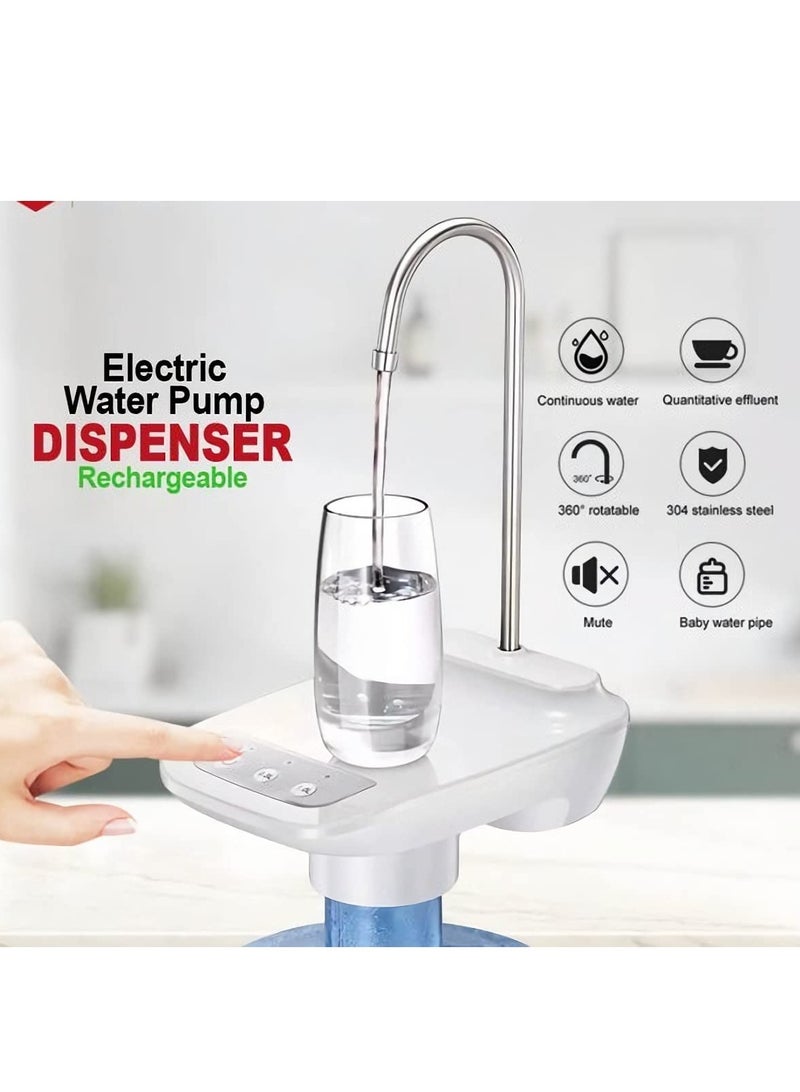 Water dispenser Pump with Tray USB Rechargeable Automatic Water Dispenser Wireless Portable Water Pump  - Image 3