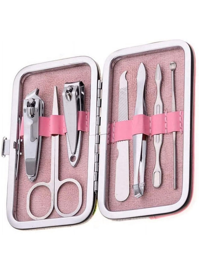 طقم مانيكير وباديكير احترافي من الفولاذ المقاوم للصدأ، يتضمن 7 قطع من مقصات الأظافر للرجال والنساء، وحقيبة أدوات عناية بالأظافر عالية الجودة، بتصميم متين وخفيف الوزن وأنيق للاستخدام المنزلي والسفر والعناية الشخصية - متعدد الألوان - Image 2