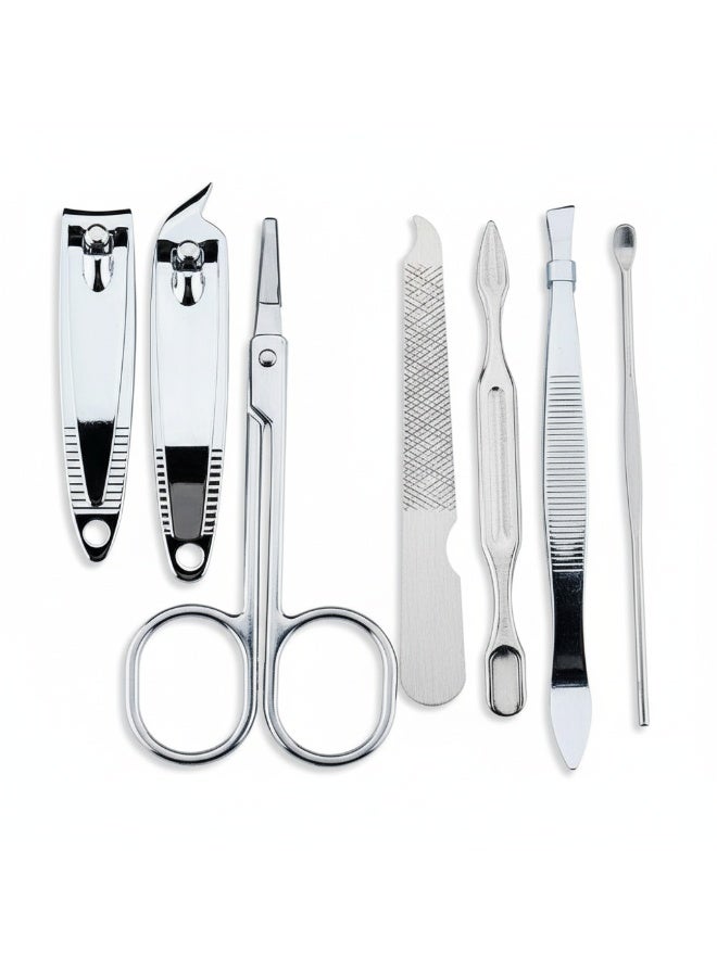 طقم مانيكير وباديكير احترافي من الفولاذ المقاوم للصدأ، يتضمن 7 قطع من مقصات الأظافر للرجال والنساء، وحقيبة أدوات عناية بالأظافر عالية الجودة، بتصميم متين وخفيف الوزن وأنيق للاستخدام المنزلي والسفر والعناية الشخصية - متعدد الألوان - Image 3