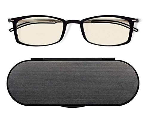 ThinOptics Frontpage BlueLight Blocking Computer Reading Glasses and Milano Aluminum Case Black FramesBlue Light Filtering - Image 2