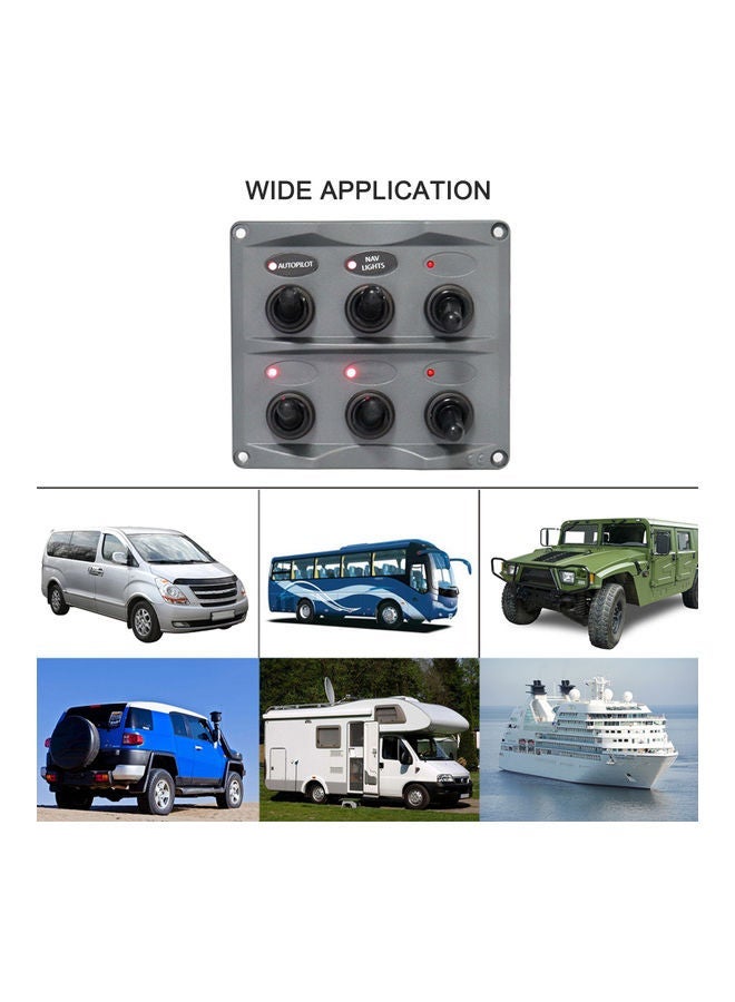 Loquat 6-Gang Toggle Switch Panel With LED Indication Set - Image 3