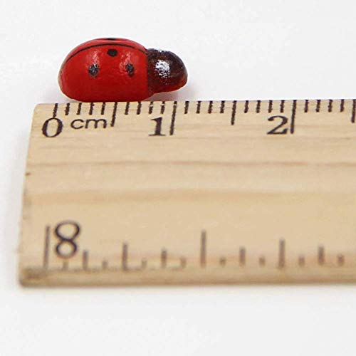 Shindel 100-Pack Wooden Ladybug Stickers, Self-Adhesive Realistic 3D Decor for DIY Crafts, Scrapbooks, Home Garden & Party Decoration - Image 2