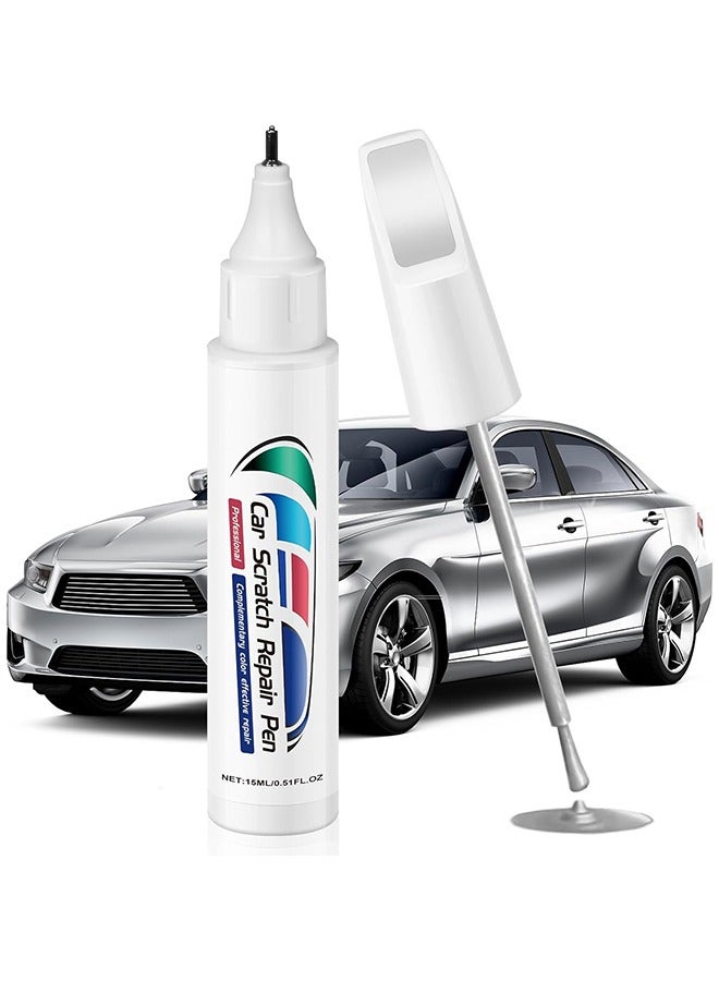 Homonth Touch Up Paint for Cars,Car Paint Scratch Repair Pen Car Paint Touch Up Pen Car Scratch Remover Quick and Easy Fix Auto Paint Chip Repair Auto Touch Up Paint for Scratch Repair Various Cars (Silver)  - Image 1