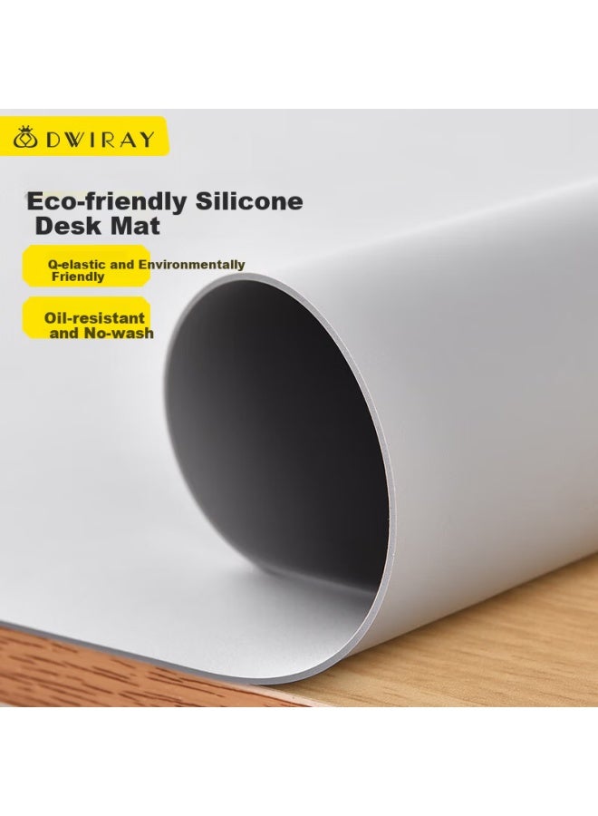 Diyi Workshop Di Yi Workshop Eco Silicone Organic Office Desk Mat Large Laptop Keyboard Pad Silicone Leather Desk Mat Simple Business Thick Writing Pad For Men, Women, And Children Students - Image 2