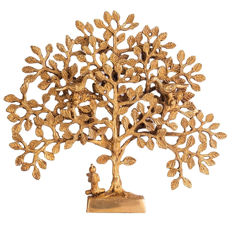 The Advitya Kalpvriksha Brass Tree Vastu Feng Shui Table Or Home Decor Showpiece Decorative Item for Wealth Good Luck Success Office Diwali Housewarming Gift Dhanteras 11 Inch - Image 5