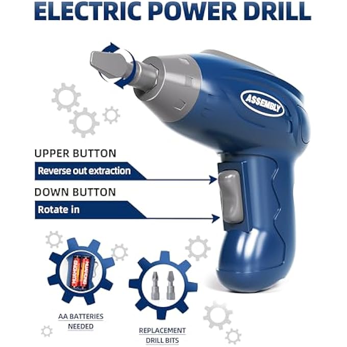 KIDS TOOL BENCH WITH REALISTIC TOOLS AND ELECTRIC DRILL, TRANSFORMABLE KIDS TOOL SET, TODDLER TOOL BENCH PRETEND PLAY LEARNING GIFT FOR BOYS & GIRLS AGE 3-5 (WITH WORK CLOTHES) - Image 3