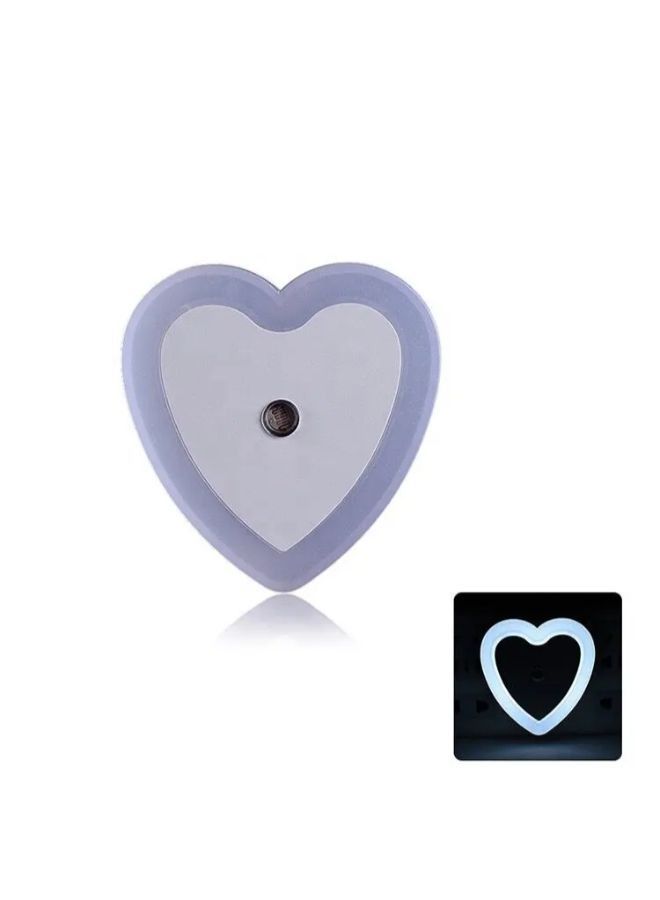 LED Heart-shaped Plug-in Night Light Super Smart Socket Dusk to Dawn Sensor Lights - Image 1