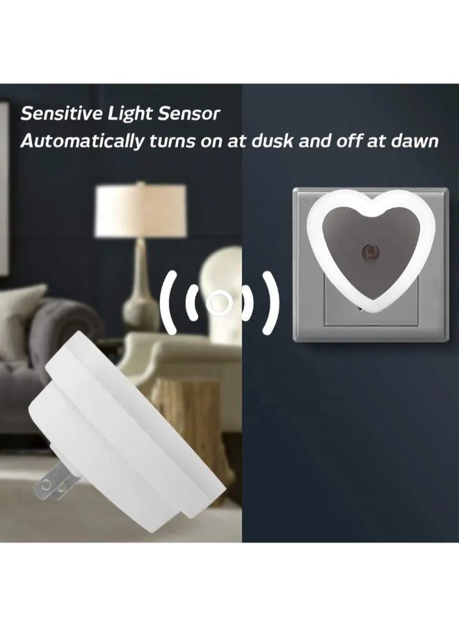 LED Heart-shaped Plug-in Night Light Super Smart Socket Dusk to Dawn Sensor Lights - Image 2