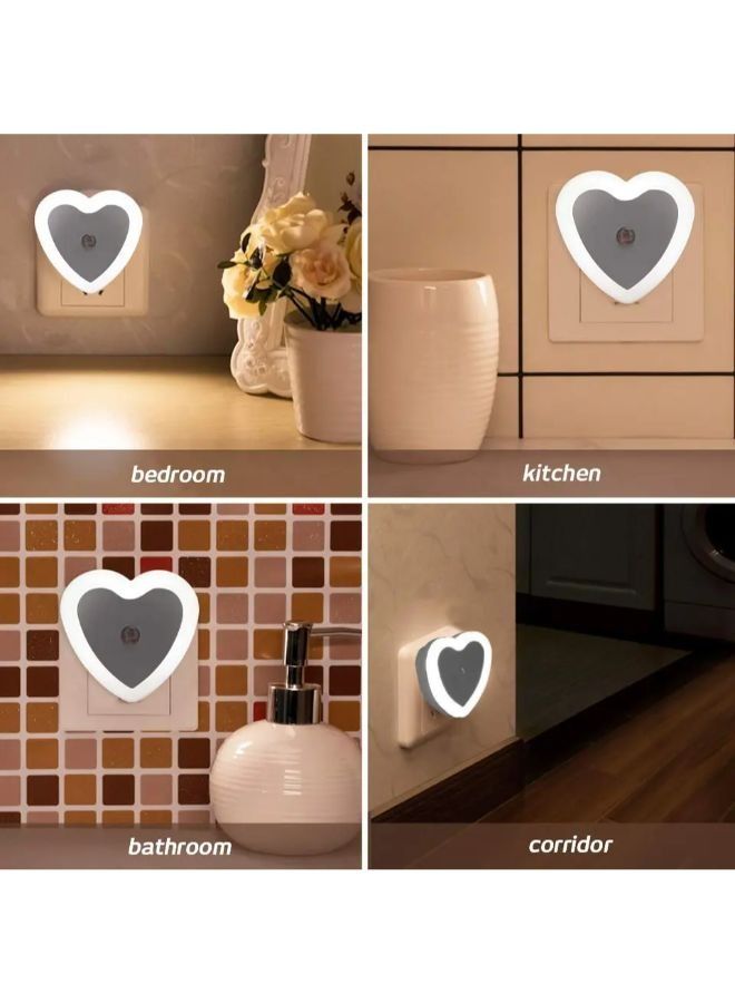 LED Heart-shaped Plug-in Night Light Super Smart Socket Dusk to Dawn Sensor Lights - Image 3
