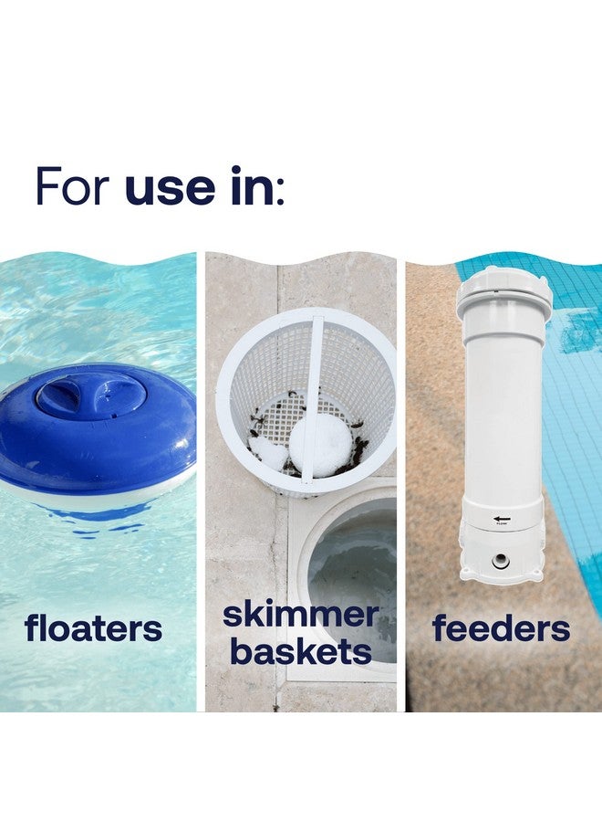 اتش تي اتش أقراص الكلور HTH 42049 للعناية بحمام السباحة مقاس 1 بوصة، معقم حمام السباحة مع مادة مصفية مضافة - يقضي على البكتيريا والطحالب، يجعل الماء نظيفًا وصافيًا، يعقم ويحمي - يذوب ببطء، 1.5 رطل - Image 3