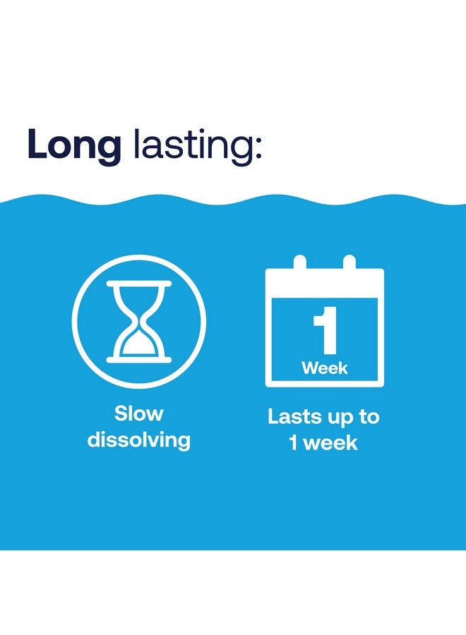 اتش تي اتش أقراص الكلور HTH 42049 للعناية بحمام السباحة مقاس 1 بوصة، معقم حمام السباحة مع مادة مصفية مضافة - يقضي على البكتيريا والطحالب، يجعل الماء نظيفًا وصافيًا، يعقم ويحمي - يذوب ببطء، 1.5 رطل - Image 5