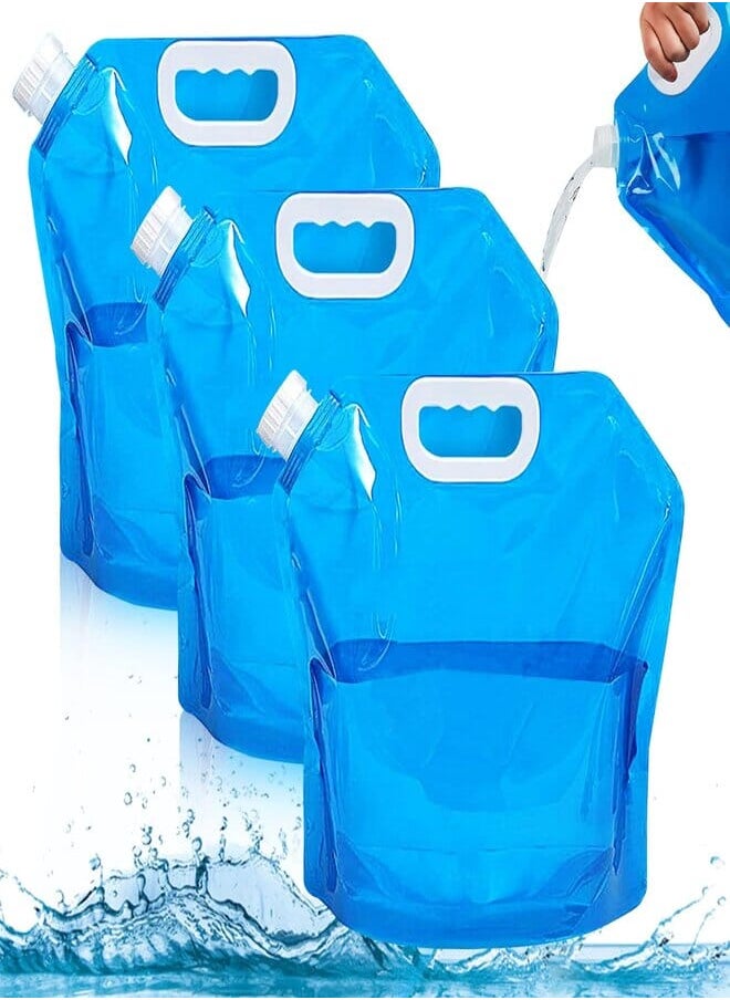 Beauenty Foldable Water Bags, Water Containers, Water Canister, Foldable, Camping, Reusable for Camping, Hiking, Picnics, Climbing, Outdoor Trips 5L (Pack of 3)  - Image 3