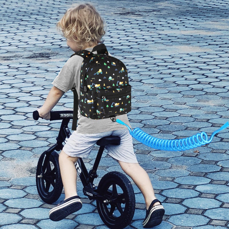 Accmor Toddler Backpack Leash, Mini Child Backpack with Anti Lost Wrist Link, Cute Kids Backpack Walking Harness for Outdoor Travel, Adorable Excavator Backpack Tether for Baby Boys Girls Ages 1-3 - Image 5