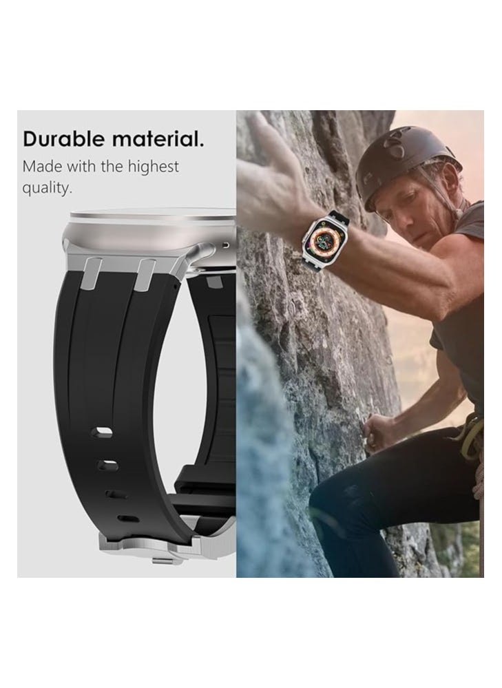 Generic - Compatible with Apple Watch 45mm 44mm 42mm 41mm 40mm 38mm Series 7 SE, Series 6 5 4 3 2 1,Man Women Solid Stainless Steel Link Bracelet Replacement Wristband for iWatch 45mm 44mm 42mm 41mm 40mm - Image 1