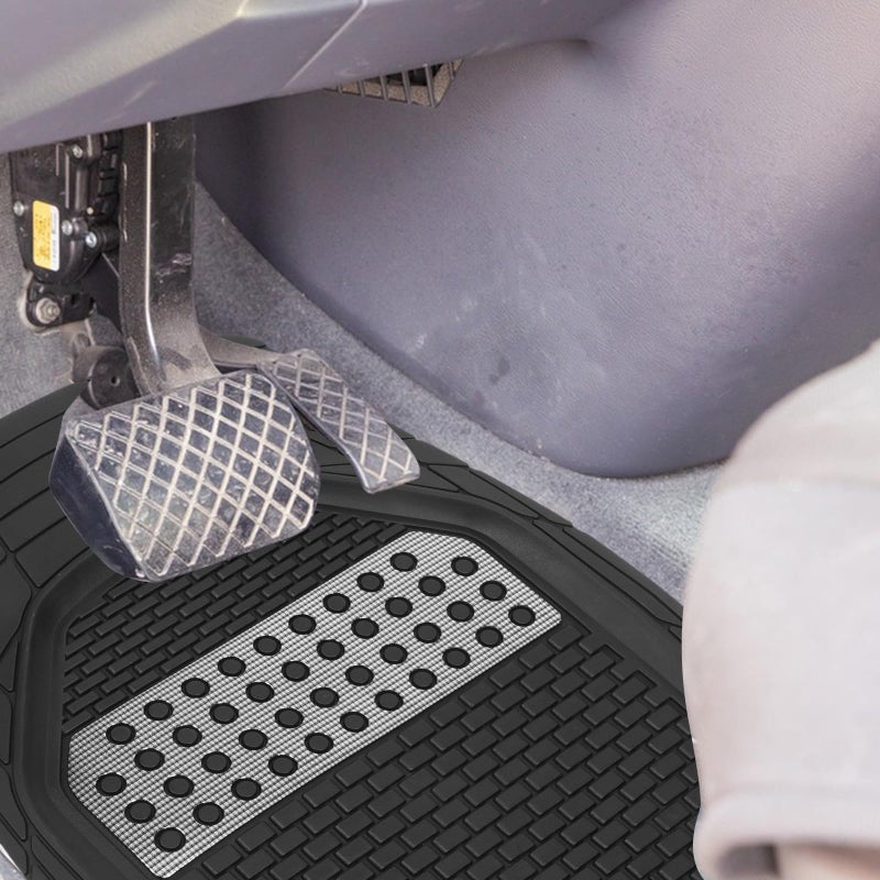 Universal Fit Car Floor Mat Driver Side Waterproof Non Slip Trimmable Black - Image 4