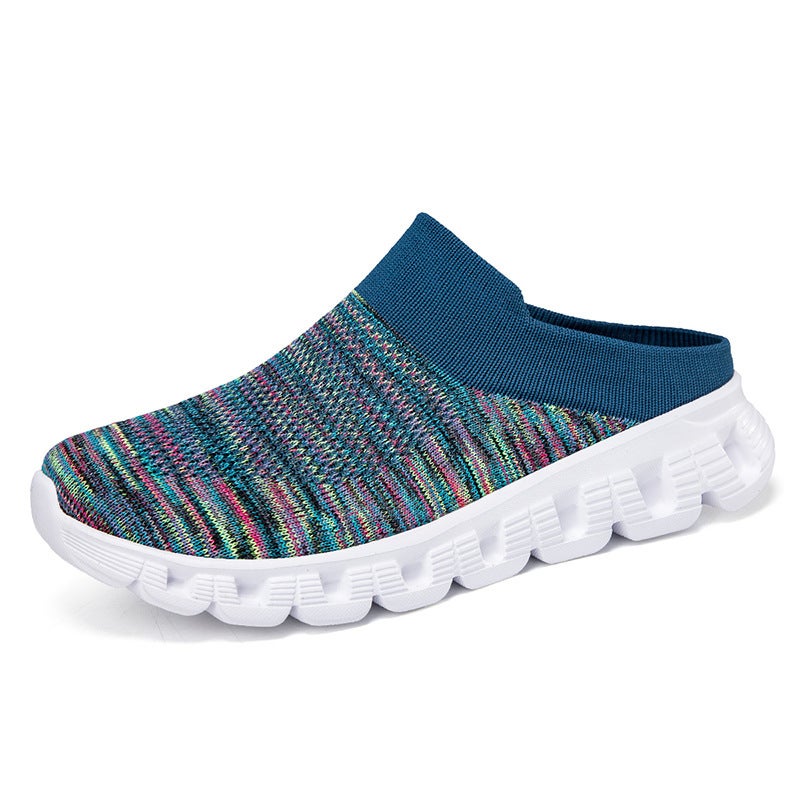 Slip-On Slip-Ons for Men in Summer, Breathable Mesh Fly-Knit Super Hot Half-Slippers for Men, Trendy Sports Large Size Men''s Shoes 4748 - Image 4