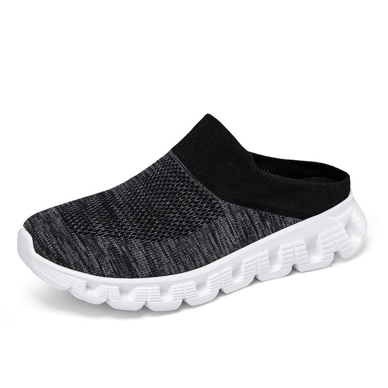 Slip-On Slip-Ons for Men in Summer, Breathable Mesh Fly-Knit Super Hot Half-Slippers for Men, Trendy Sports Large Size Men''s Shoes 4748 - Image 3