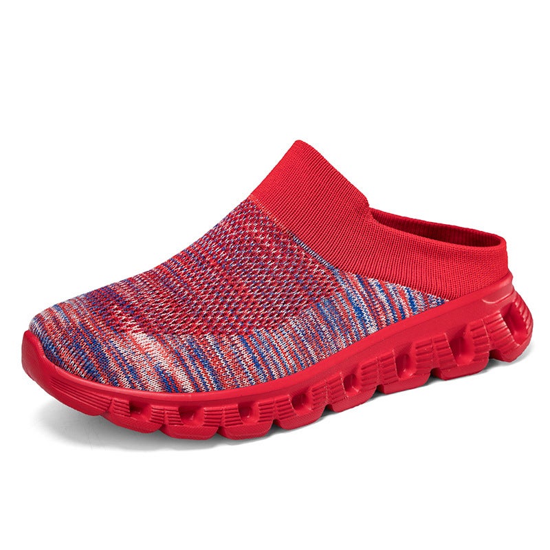 Slip-On Slip-Ons for Men in Summer, Breathable Mesh Fly-Knit Super Hot Half-Slippers for Men, Trendy Sports Large Size Men''s Shoes 4748 - Image 5
