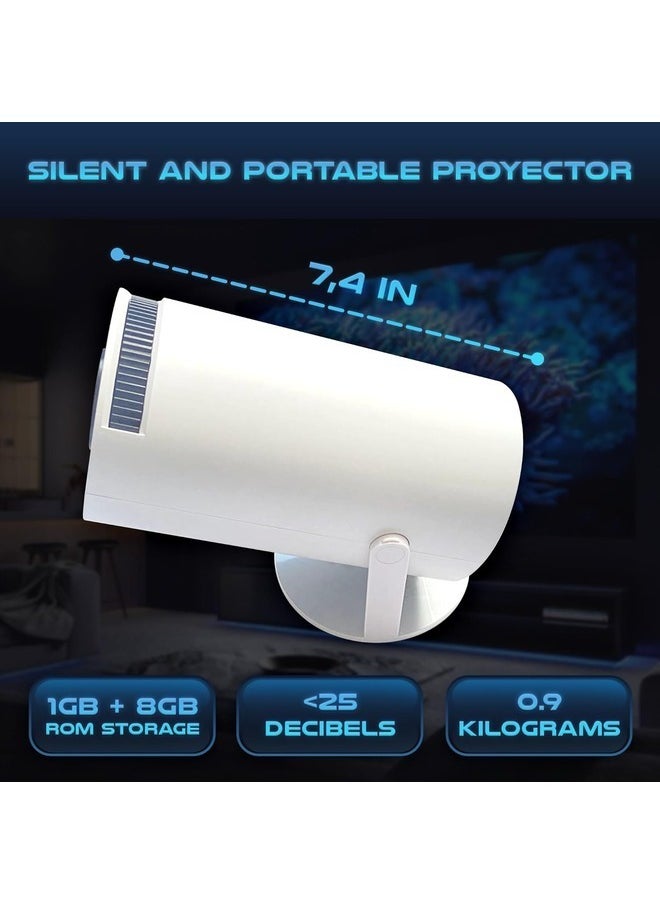 ELTRAZONE 4K Full HD Mini Projector – Smart Portable Projector with 2.4/5G WiFi, Bluetooth 5.0, Auto Keystone, and Android 11  - Image 4