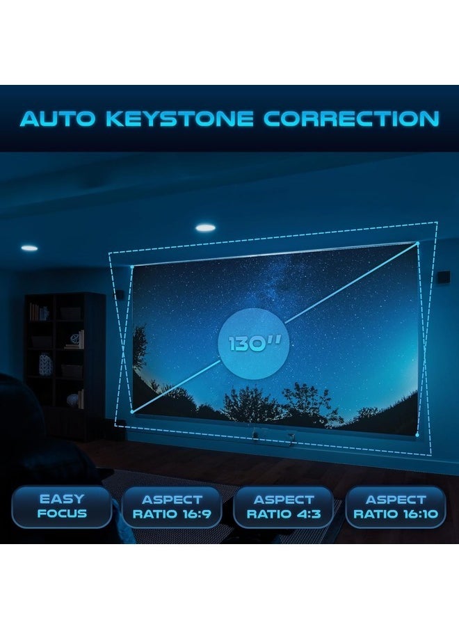 ELTRAZONE 4K Full HD Mini Projector – Smart Portable Projector with 2.4/5G WiFi, Bluetooth 5.0, Auto Keystone, and Android 11  - Image 5