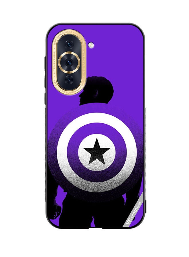 VR CREATIVE Protective Case Cover For Huawei Nova 10 Purple Captain America Design Multicolour - Image 1