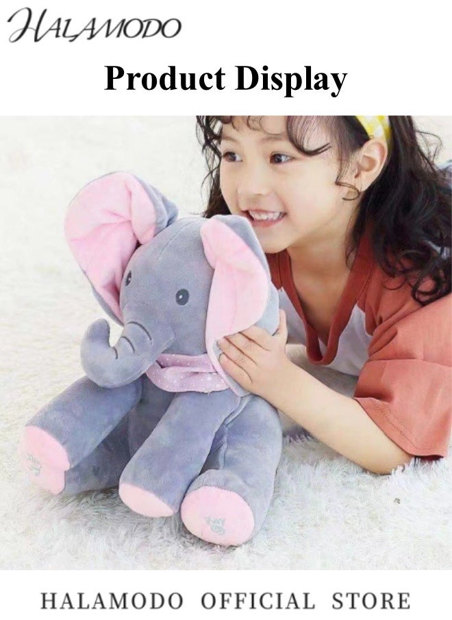 HALAMODO Singing Elephant Interactive Stuffed Plush Animal Talking Toy Adorable Elephant Baby Plush Toy Best Buddy for Kids Gift Age 3+  - Image 4