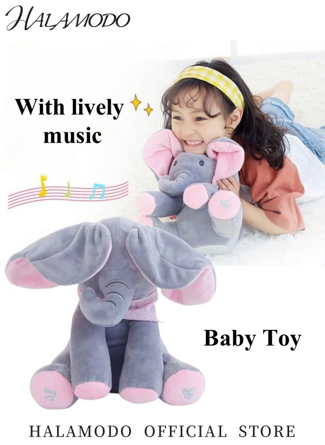HALAMODO Singing Elephant Interactive Stuffed Plush Animal Talking Toy Adorable Elephant Baby Plush Toy Best Buddy for Kids Gift Age 3+  - Image 3