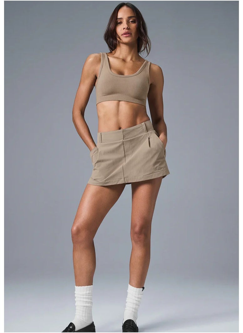 alo - alo low-waist short skirt, workwear skirt pants, hip-hugging skirt with pockets, quick-drying for sports - Image 1