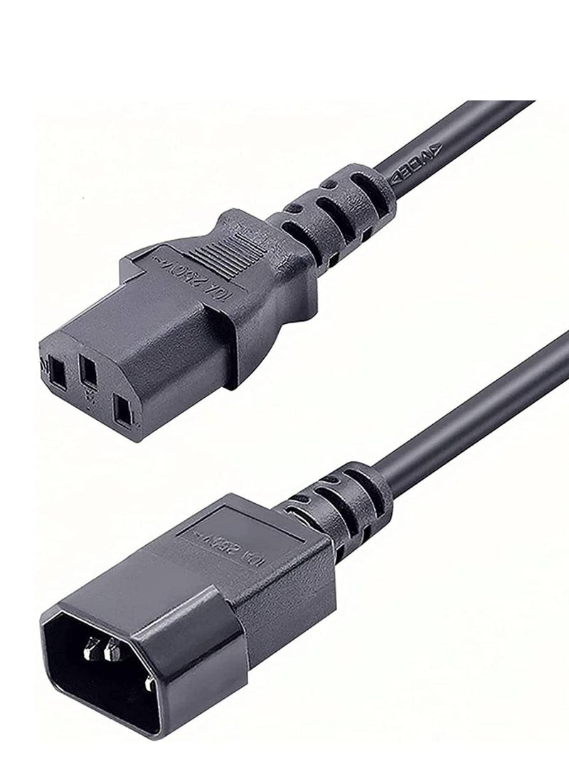 DKURVE DKURVE® C13 To C14 Extension Cord Power Cable Male To Female  For Computers 1.8M  - Image 1