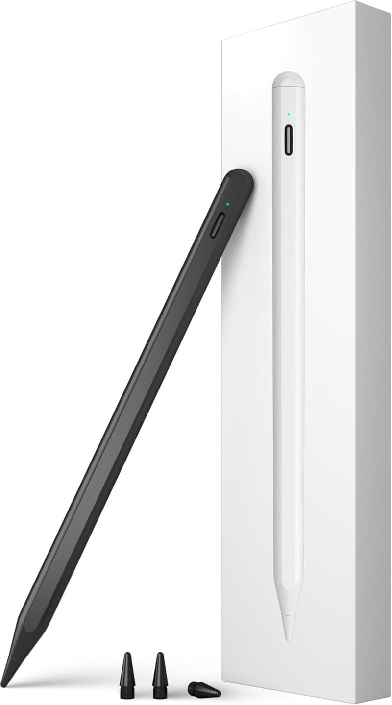 iafer Pencil for i-Pad 2018-2026, Fast Charge Tilt Sensitivity Palm Rejection Stylus Pen for i-Pad A16 11/10/9/8/7/6th Gen, Pro 11/12.9/13 M4, Air 3/4/5/M2/M3, Mini 5/6/7/A17 Pro - Image 1