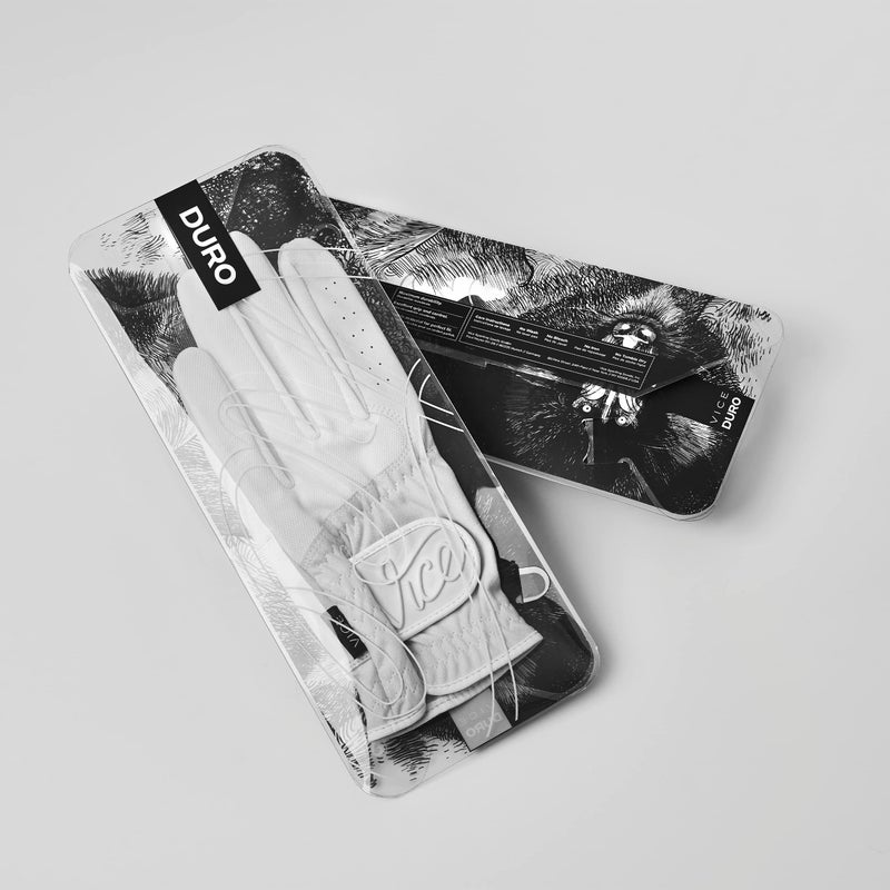 VICE Golf Duro White | Golf Glove | Features: Highly Durable Synthetic Suede, Great fit and Feel - Image 4