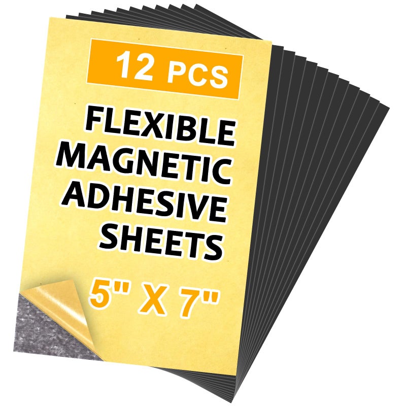 Towjug 5 X 7 Inch Magnatic Paper Set Of 12 Adhesive Magnetic Sheets For Picture And Photo Magnets - Image 1