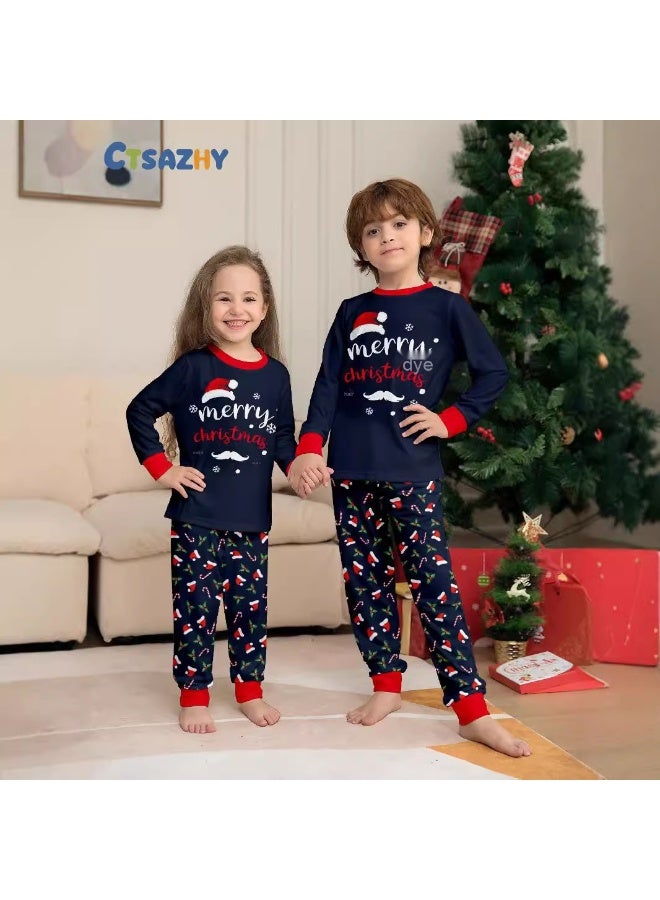 بيجاما عيد الميلاد العائلية المزخرفة - طقم بأكمام طويلة بأسلوب أوروبي وأمريكي - Image 1