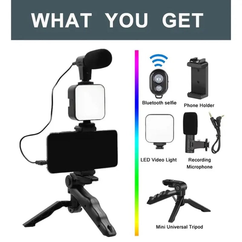 Mobile Phone Video Capture and Capture Kit, Video Making Kit for Live Streaming and Video Shooting, Professional Quality, Compatible with All Smartphones Video Making Accessories Kit (Ay-49) - Image 2